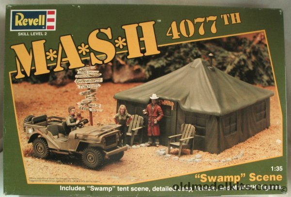 Revell 1/35 M*A*S*H 4077th Swamp Scene (MASH 4077)  With Jeep / Tent / Figures, 4335 plastic model kit